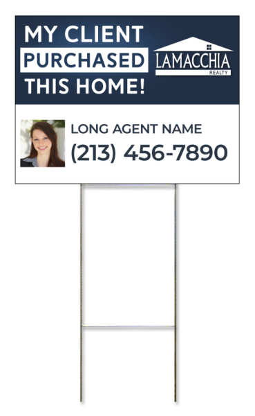 Wire Stake and Agent Photo Panel Unit, 18h x 24w, 4mm Corrugated Plastic